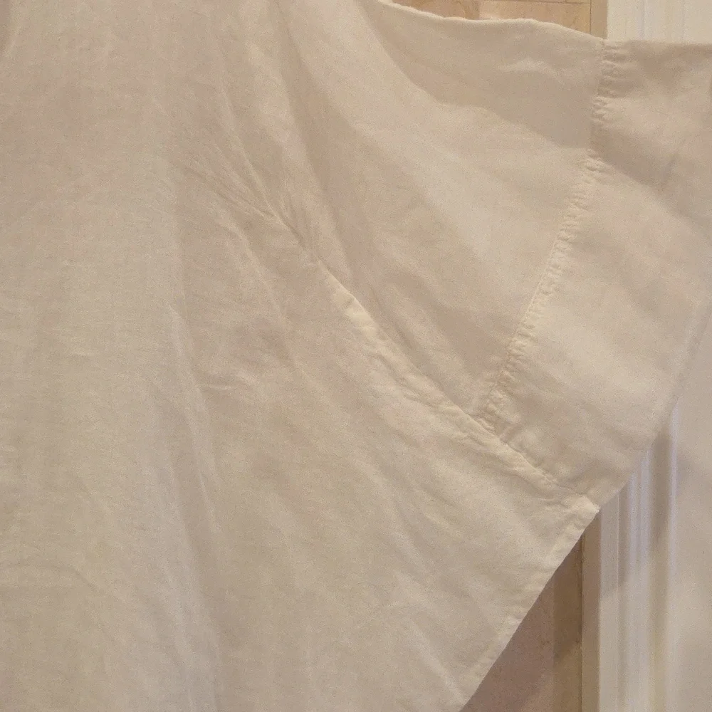 Women's JUCCA WHITE LINEN TOP BLOUSE ITALY SIZE 10 $219 - Picture 2 of 6